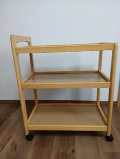 ニトリ 木製 3段キッチンワゴン キャスター付き