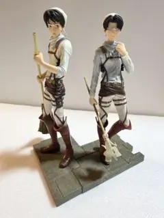 進撃の巨人 DXF お掃除リヴァイ お掃除エレン　フィギュア　２点セット