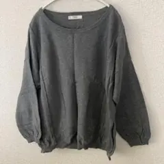 【MANGO】マンゴー　長袖ニット　グレー　L　シンプル　高見え　美品　オフィス