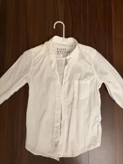 【美品】Frank＆Eileen シワ加工 コットン ホワイトシャツ XS