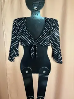 ❺水玉模様 クロップドカーディガン