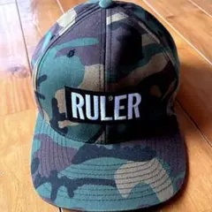 RRL ストライプ キャスケット レザー ブラック 帽子 ワークキャップ S