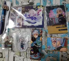 鬼滅の刃　宇髄天元7点セット　アクリルスタンド、アクリルキーホルダー　缶バッチ