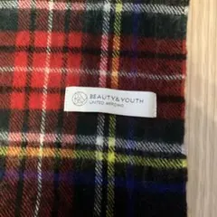 ユナイテッドアローズビューティーアンドユース　ウール　チェック柄　ストール