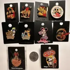 東京ディズニーランド 販売ピンバッジ 10個セットＫ