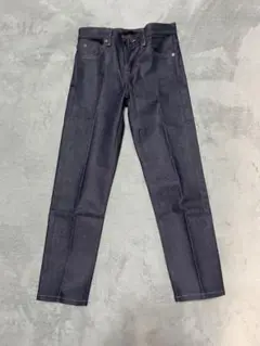ユニクロUNIQLO ダークブルー ストレートデニム　27インチ