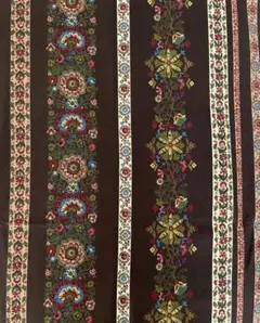 花柄 ストライプ コットン生地