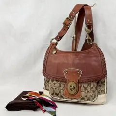 COACH コーチ Soho ソーホー レオパード ハラコ ショルダーバッグ