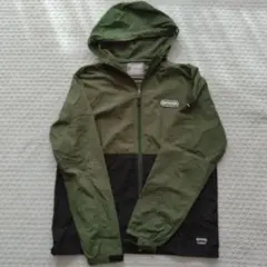 美品　OUTDOOR フード付きナイロンジャンバー オリーブグリーン