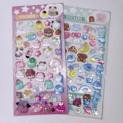 アニマルボンボンドロップシール ぷっくり3Dシール