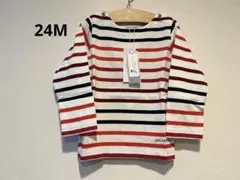 新品セール24Mセーラーストライプ長袖Tシャツ