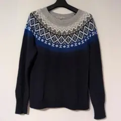 Gap フェアアイル柄 長袖ニットセーター アンゴラ10%入り S
