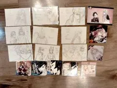鬼滅の刃 カフェ ポストカード アートコースター　　　17枚まとめ売り