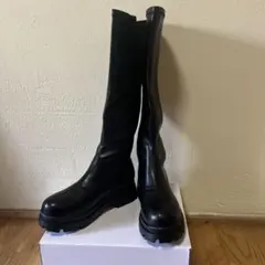 ストレッチボリュームトラックソールロングブーツ