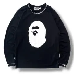 A BATHING APE ロゴ RIB APE HEAD L/S TEE Lのサムネイル