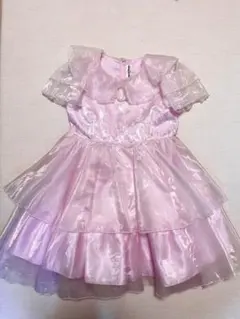 【美品】子供　フォーマルドレス　ピンク　120 女の子　結婚式、発表会のサムネイル