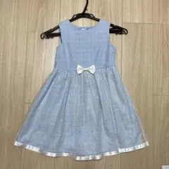 ノースリーブ ワンピース 120cm チェック柄 リボンのサムネイル
