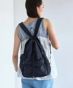2WAY 巾着リュックサック ブラック　レプシィムのサムネイル