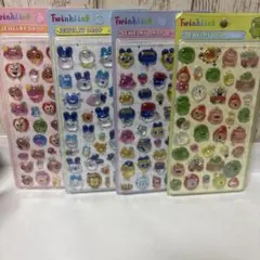 【4枚セット】たまごっち、硬い立体シールセット