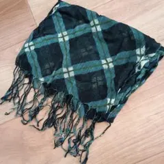 hemomo様 未使用 COMME CA ISM グリーンチェック ストール