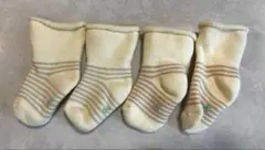 ベビー靴下セット ストライプ　ミトン