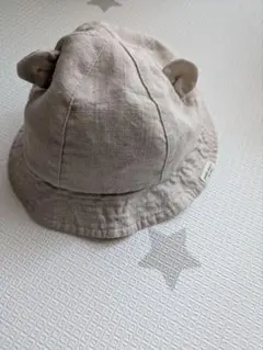 petit main くま耳付きバケットハット 46cm ベージュ