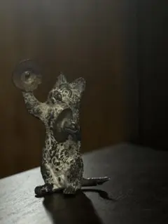 ヴィエナブロンズ　【シンバルを鳴らす猫】アンティーク 猫はラッパを吹き鳴らす / Vintage Vienna Bronze Cat Playing the