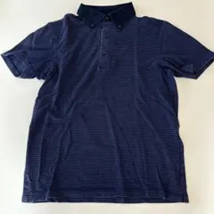ユニクロ　ポロシャツ　サイズS 青×水色のストライプ