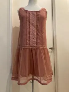 【お値下げ】美品　チュニック　二枚重ね　ミニマムミニマム　レース