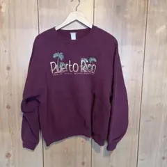 Puerto Rico バーガンディ　スウェット