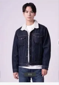 LEVI'S PREMIUM ボア襟デニムジャケット XL