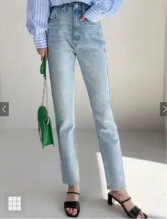 グレイル　ハイウエストテーパードデニムパンツ　cu157a　Mサイズ