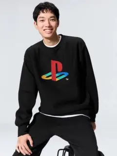 ※最終値下げ価格！　GU×プレステ　スウェット　トレーナー　黒　L 未使用品