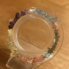 アメジスト アクアマリン ストロベリークォーツ etc さざれ ブレスレット a