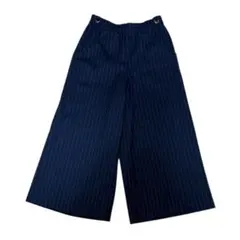 レディース　エニィスィス　ワイドパンツ　パンツ　ズボン　ストライプ　ネイビー　S