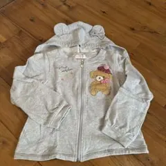 メゾピアノ 130 グレー パーカー フード付き