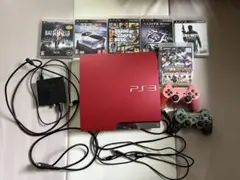 PS3本体 レッド CECH-3000B torne付 ソフト6本