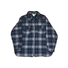 70s USA製 L.L.BEEN　オンブレチェックシャツ　ウール　テック系