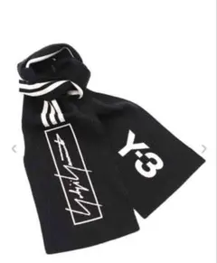 Y-3 マフラー ブラック ロゴ スリーストライプスのサムネイル