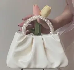 ⭐︎ホワイト　結婚式　お呼ばれ　 パーティー　バッグ