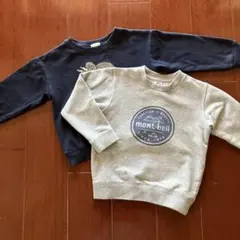 mont-bell キッズトレーナー グレー 120センチ　とネイビー恐竜