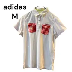 adidas M ポロシャツ レディース 赤チェック