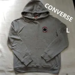 CONVERSE グレー フード付きパーカー