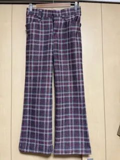 70s Anderson-Little 千鳥格子 ダブルニットフレアスラックス