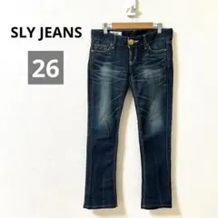 スライ SLYJEANS　デニムパンツ　レディース　日本製　コットン混　ブルー