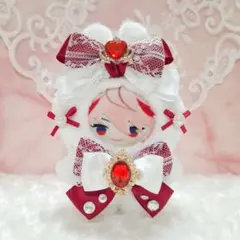 にじぱぺっと ぬい服 ぬいぐるみ ちびぐるみ 10cm うさぎ　レッド