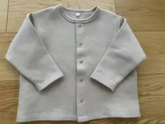 無印良品　グレージュ ボタン付きカーディガン　90cm