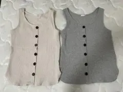 GU リブタンクトップ 2枚セット