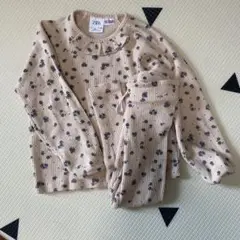 ZARA ソフトタッチフラワープリント セットアップ