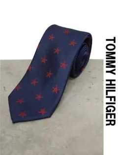 Y136 美品 TOMMY HILFIGER ネクタイ 幅7.5cm 星柄のサムネイル